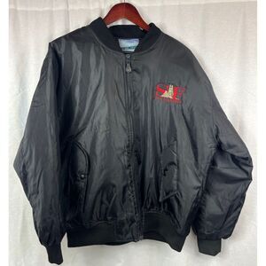 Vintage 90's San Francisco Golden Gate Full Zip Black Jacket Embroidered size M